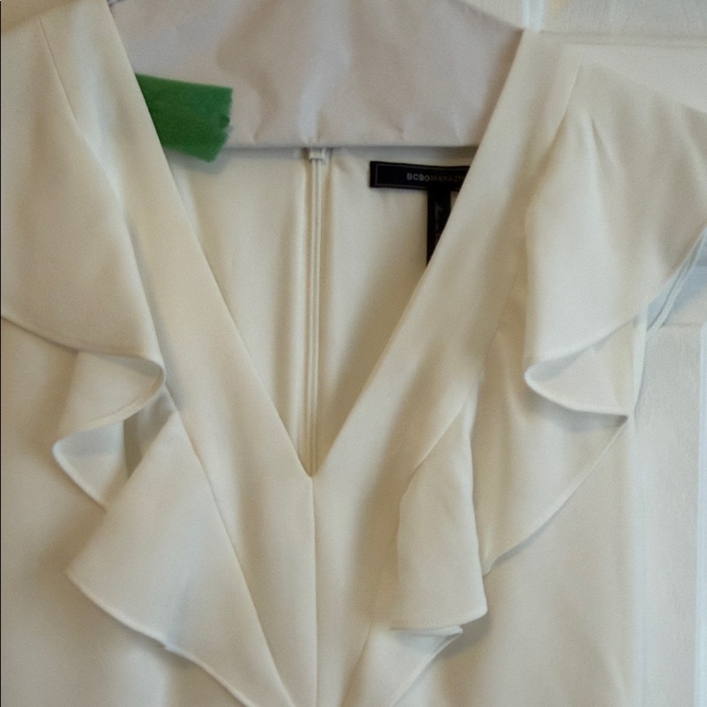 BCBGMaxAzria Cream Ruffle Mini Dress - Picture 7 of 7